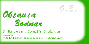 oktavia bodnar business card